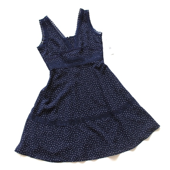 ANTONIO MELANI Dresses & Skirts - NWT Antonio Melani "Ellen Dress" Navy Polka Dot